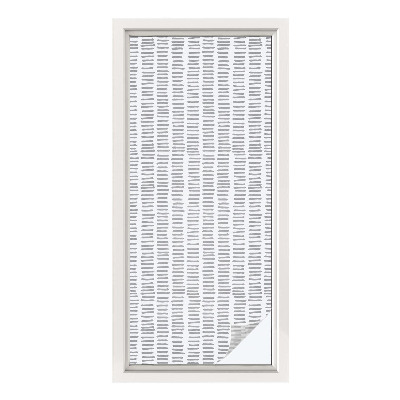 Película de vidro vitral autocolante Linhas minimalistas