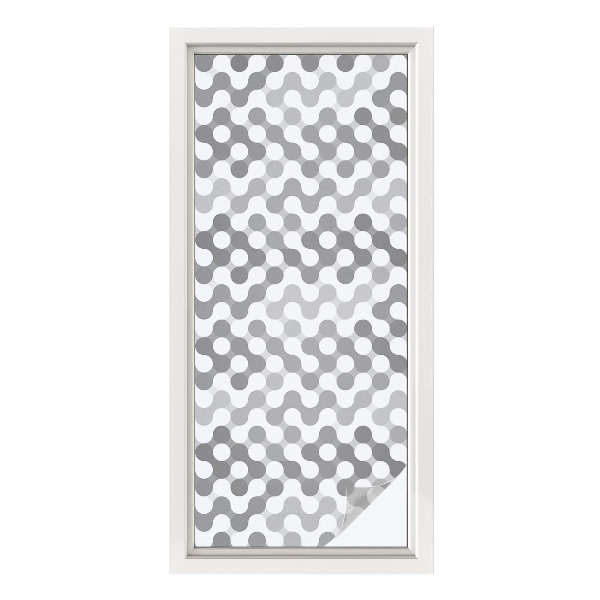 Película decorativa para janela privacidade Geometria ondulatória