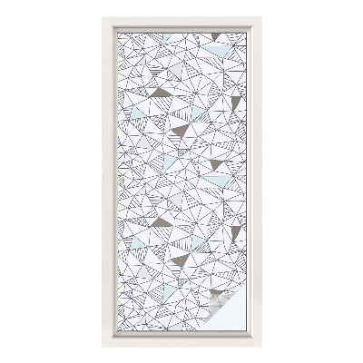 Vinil para vidro privacidade padrão vitral Formas abstratas