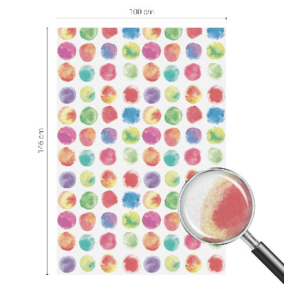Película de vidro vitral autocolante Círculos coloridos
