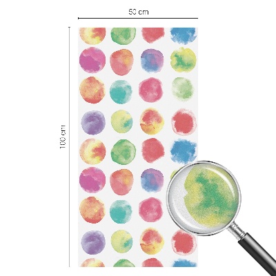 Película de vidro vitral autocolante Círculos coloridos