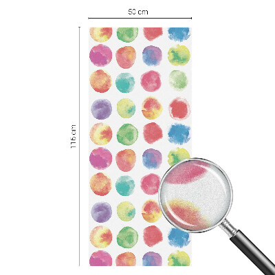 Película de vidro vitral autocolante Círculos coloridos