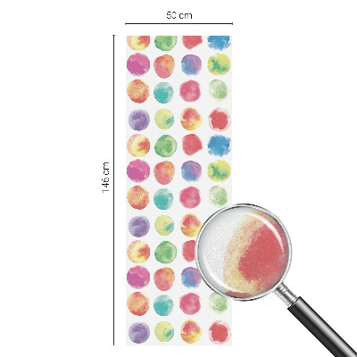 Película de vidro vitral autocolante Círculos coloridos