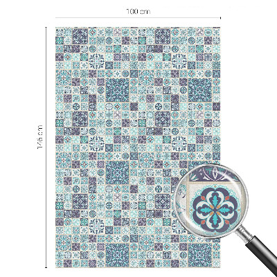 Película decorativa para janela privacidade Azulejos florais