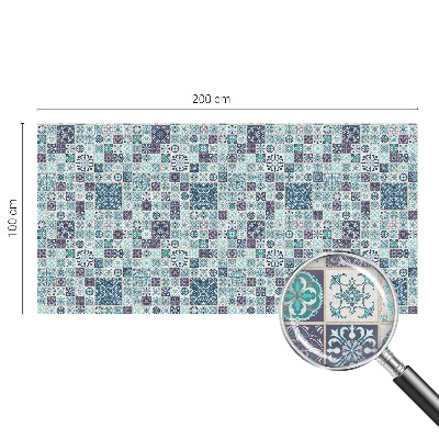 Película decorativa para janela privacidade Azulejos florais