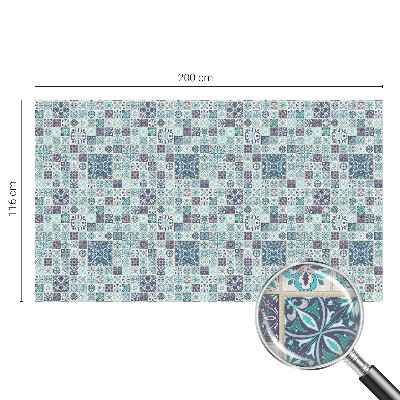 Película decorativa para janela privacidade Azulejos florais