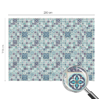 Película decorativa para janela privacidade Azulejos florais