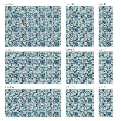 Película decorativa para janela privacidade Azulejos florais