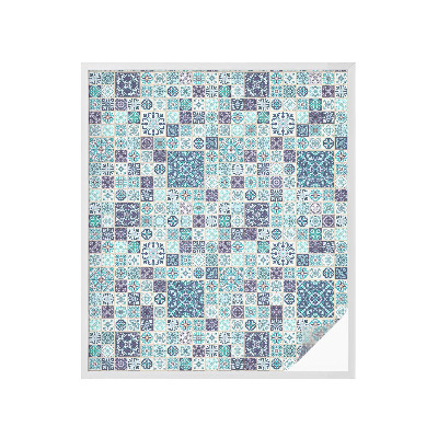 Película decorativa para janela privacidade Azulejos florais