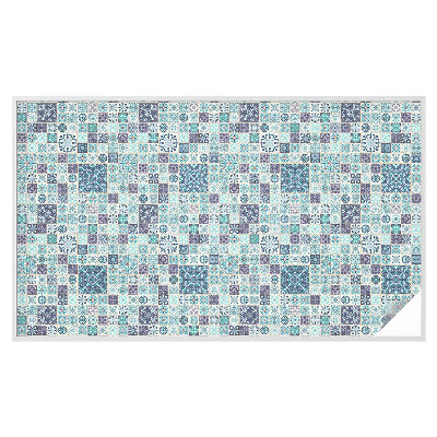 Película decorativa para janela privacidade Azulejos florais