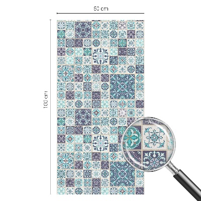 Película decorativa para janela privacidade Azulejos florais