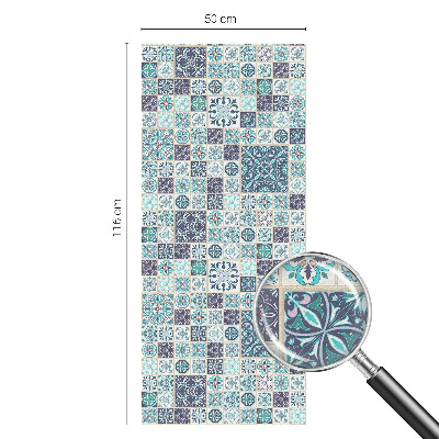 Película decorativa para janela privacidade Azulejos florais