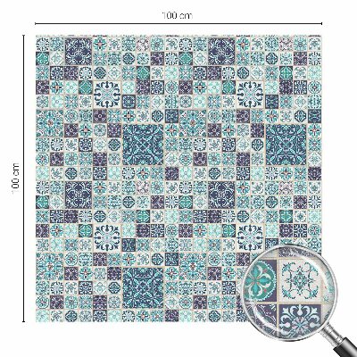 Película decorativa para janela privacidade Azulejos florais