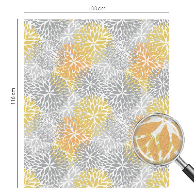 Película de vidro vitral autocolante Flores coloridas