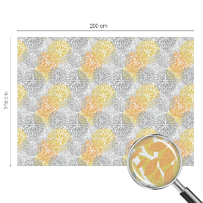 Película de vidro vitral autocolante Flores coloridas