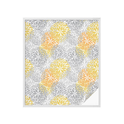 Película de vidro vitral autocolante Flores coloridas