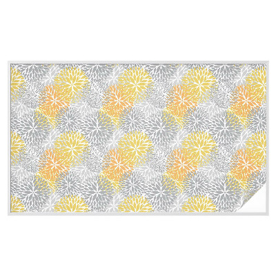 Película de vidro vitral autocolante Flores coloridas