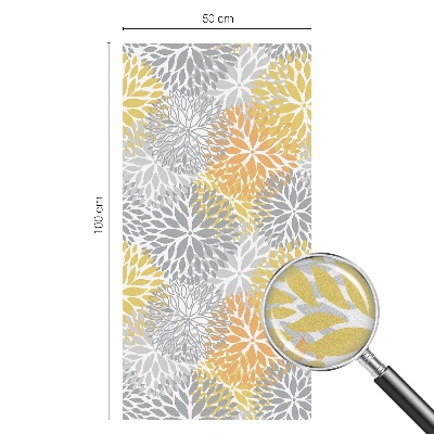 Película de vidro vitral autocolante Flores coloridas