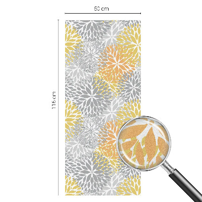 Película de vidro vitral autocolante Flores coloridas