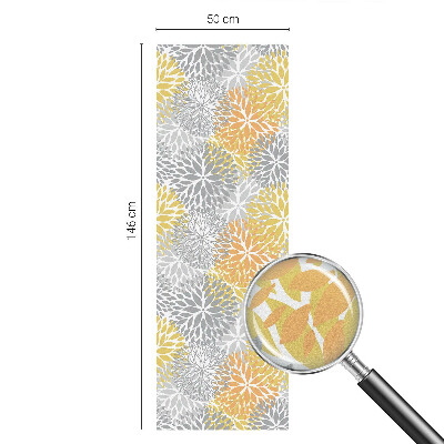 Película de vidro vitral autocolante Flores coloridas