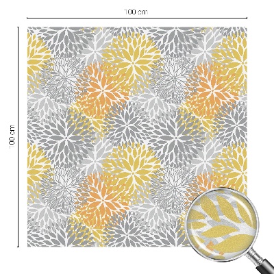 Película de vidro vitral autocolante Flores coloridas