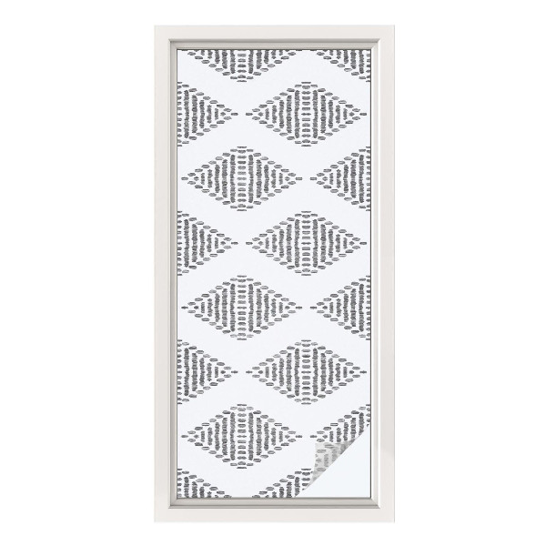 Vinil para vidro privacidade padrão vitral Diamantes geométricos