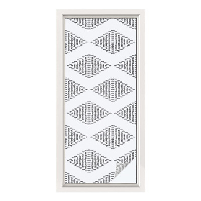 Vinil para vidro privacidade padrão vitral Diamantes geométricos