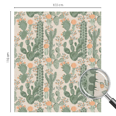 Vinil para vidro privacidade padrão vitral suculentas verdes