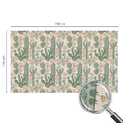 Vinil para vidro privacidade padrão vitral suculentas verdes