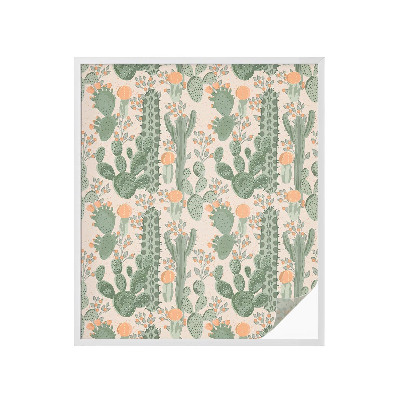 Vinil para vidro privacidade padrão vitral suculentas verdes