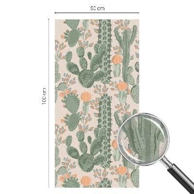 Vinil para vidro privacidade padrão vitral suculentas verdes