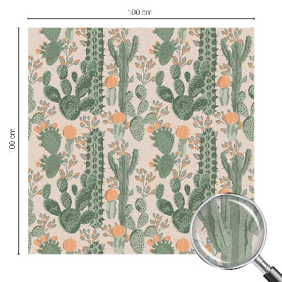 Vinil para vidro privacidade padrão vitral suculentas verdes