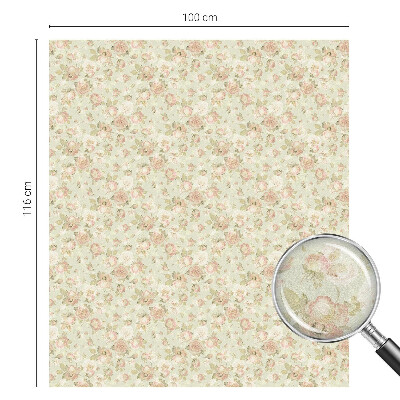 Película de privacidade para janela efeito vitral Elegância floral