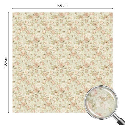 Película de privacidade para janela efeito vitral Elegância floral