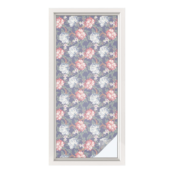 Vinil para vidro privacidade padrão vitral Elegância floral