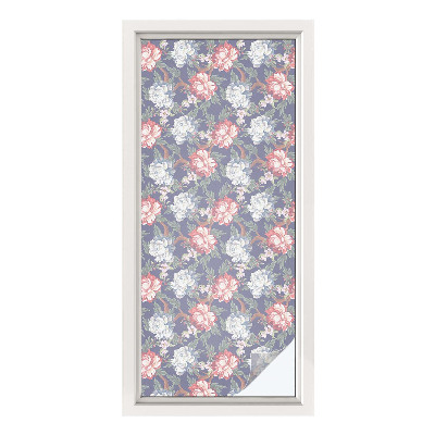 Vinil para vidro privacidade padrão vitral Elegância floral