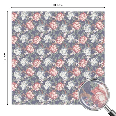 Vinil para vidro privacidade padrão vitral Elegância floral