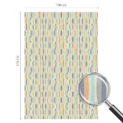 Película de vidro vitral autocolante Padrões ovais