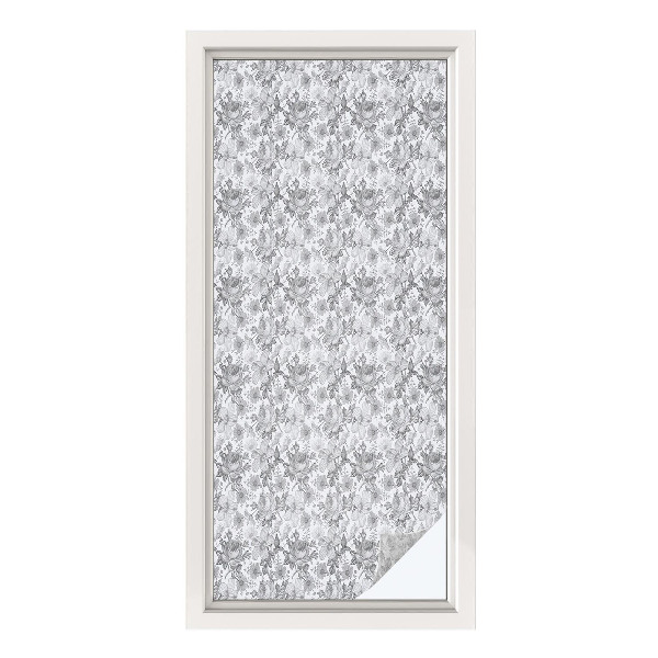 Película de vidro vitral autocolante Elegância floral