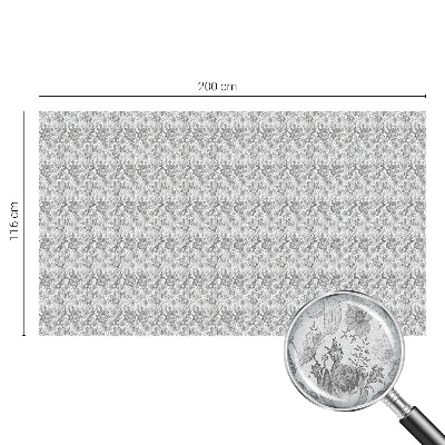 Película de vidro vitral autocolante Elegância floral