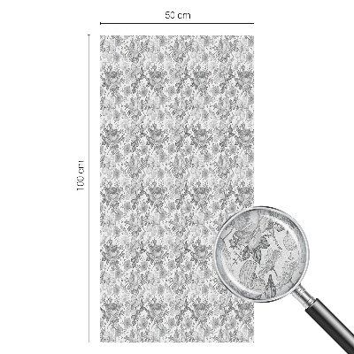 Película de vidro vitral autocolante Elegância floral