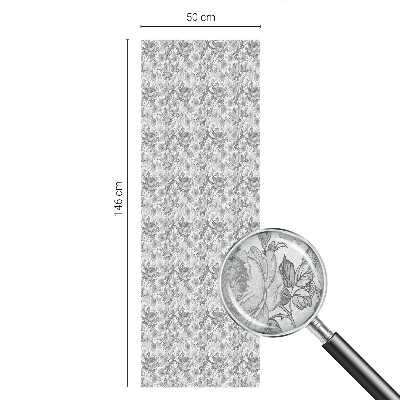 Película de vidro vitral autocolante Elegância floral
