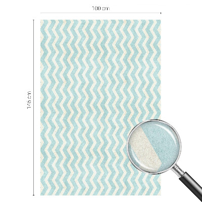 Película de privacidade para janela efeito vitral ziguezague azul