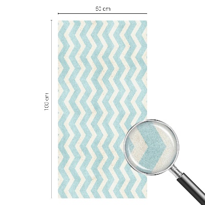 Película de privacidade para janela efeito vitral ziguezague azul