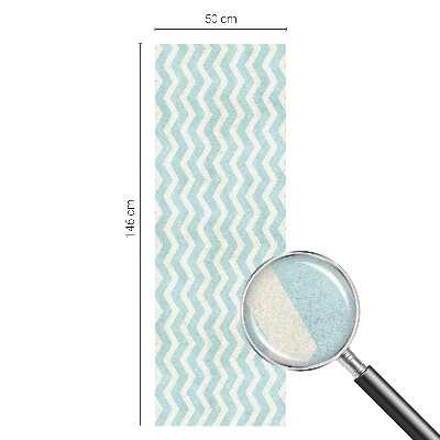 Película de privacidade para janela efeito vitral ziguezague azul