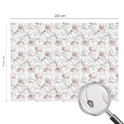 Película decorativa para janela privacidade Folhas de rosa