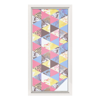 Vinil para vidro privacidade padrão vitral Triângulos coloridos