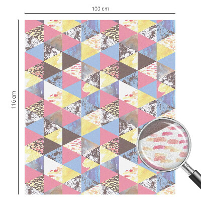 Vinil para vidro privacidade padrão vitral Triângulos coloridos