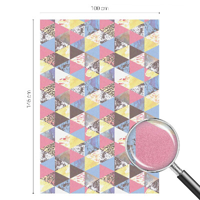 Vinil para vidro privacidade padrão vitral Triângulos coloridos