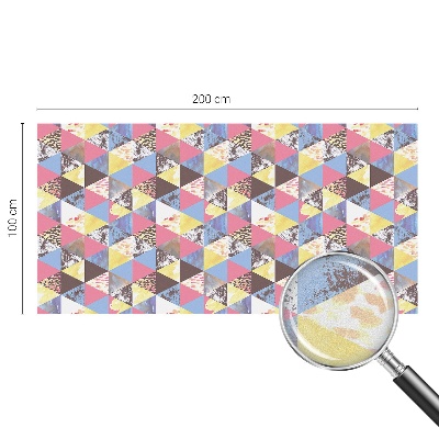 Vinil para vidro privacidade padrão vitral Triângulos coloridos